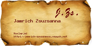 Jamrich Zsuzsanna névjegykártya